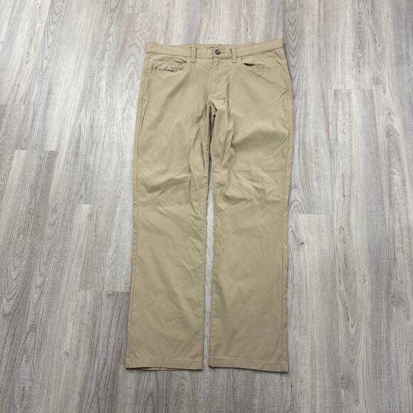 Eddie Bauer Pants Men's 38x34 Tan Travex Stretch Hiking Outdoor Performance Tech - Picture 1 of 11